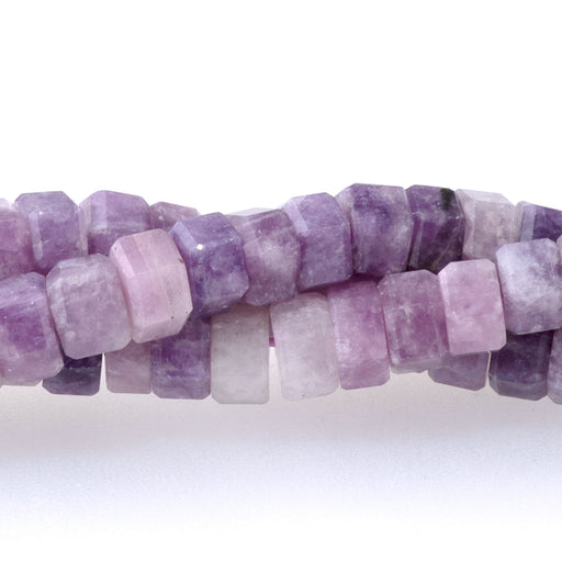 This is a Dakota Stones 6mm Lepidolite Hexagon Gemstone strand of round beads in 15-16 inch strand.