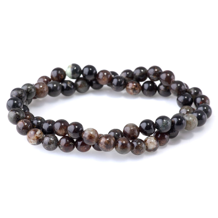 Black Lepidolite 6mm Round - 15-16 Inch
