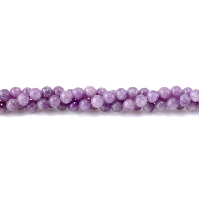 Light Purple Lepidolite 6mm Round 15-16