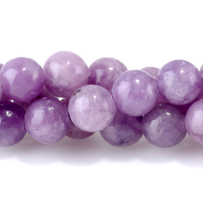 Light Purple Lepidolite 6mm Round 15-16