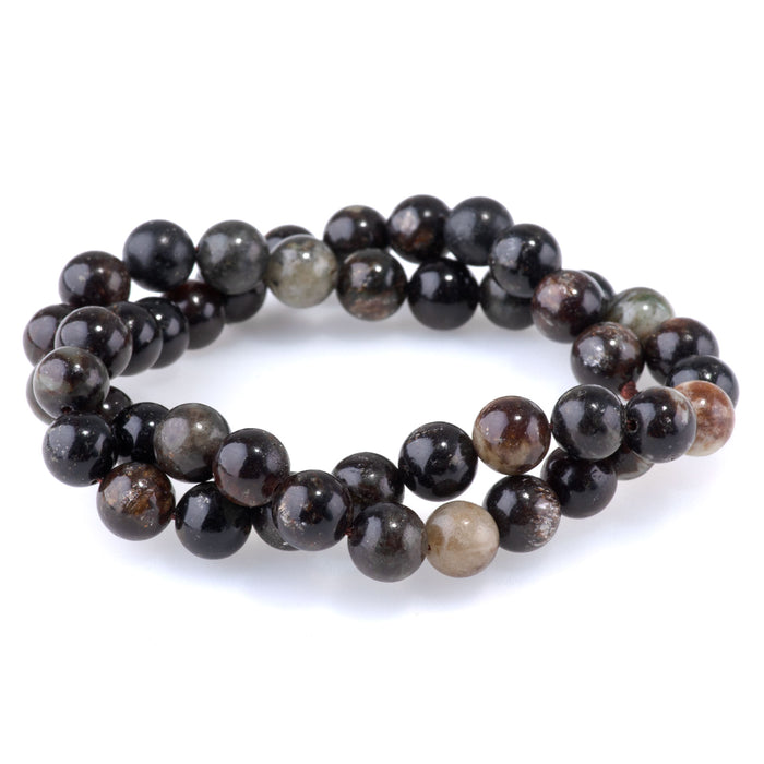 Black Lepidolite 8mm Round - 15-16 Inch
