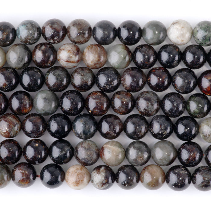 Black Lepidolite 8mm Round - 15-16 Inch