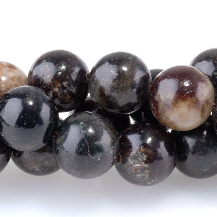 Black Lepidolite 8mm Round - 15-16 Inch