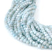 This is a Dakota Stones 3mm Larimar Gemstone strand with A grade faceted round beads in 15-16 inch strand.