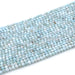This is a Dakota Stones 3mm Larimar Gemstone strand with A grade faceted round beads in 15-16 inch strand.