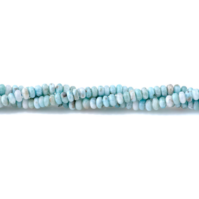 Larimar 3x6mm Thin Rondelle - 15-16 Inch