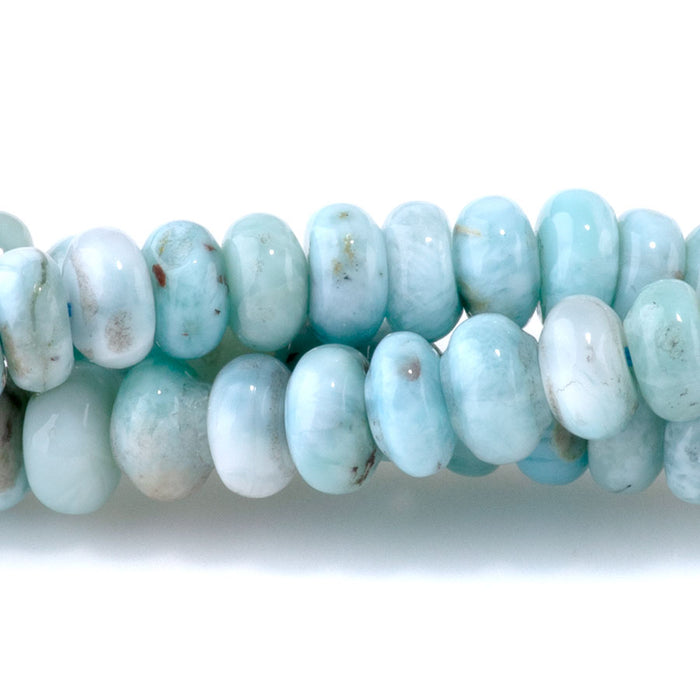 Larimar 3x6mm Thin Rondelle - 15-16 Inch