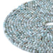 This is a Dakota Stones 4mm Larimar Gemstone strand with A grade faceted cube beads in 15-16 inch strand.