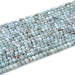 This is a Dakota Stones 4mm Larimar Gemstone strand with A grade faceted cube beads in 15-16 inch strand.