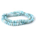 This is a Dakota Stones 4x7mm Larimar Gemstone strand with A grade rondelle beads in 15-16 inch strand.
