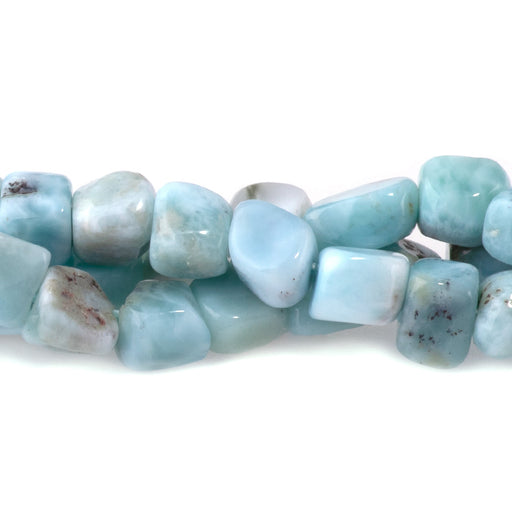 This is a Dakota Stones 5-6mm Larimar Gemstone strand with A grade free-form cube beads in 15-16 inch strand.