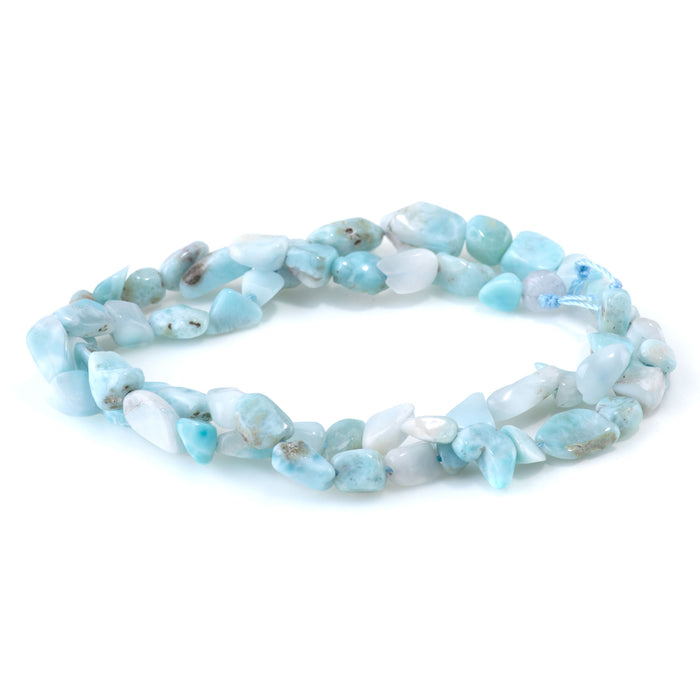 Larimar 5x7-6x8mm Pebble - 15-16 Inch