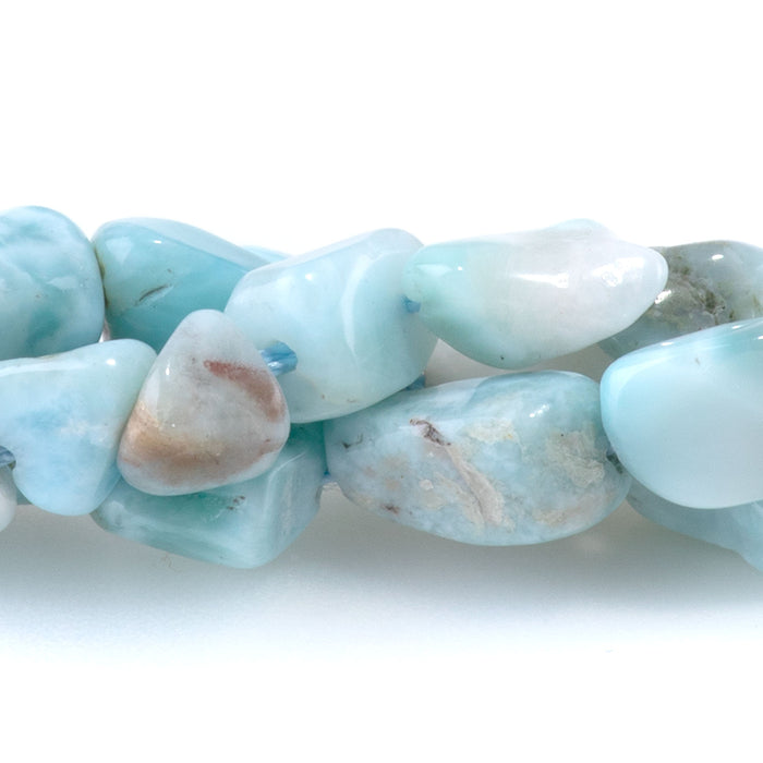 Larimar 5x7-6x8mm Pebble - 15-16 Inch