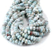 This is a Dakota Stones 5x8mm Larimar Gemstone strand with faceted rondelle beads in 15-16 inch strand.