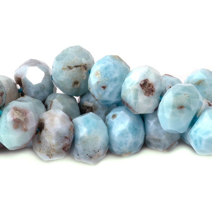 Larimar 6x8mm Faceted Rondelle A Grade - 15-16 Inch