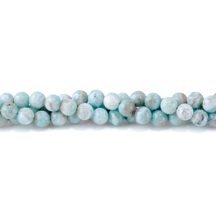 Larimar 8mm Round A Grade - 15-16 Inch