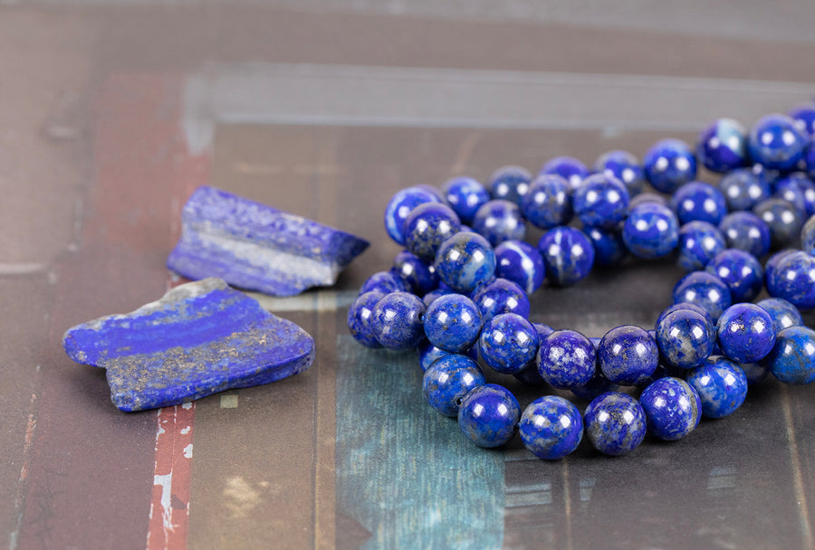 Lapis lazuli — the blue with gold in it