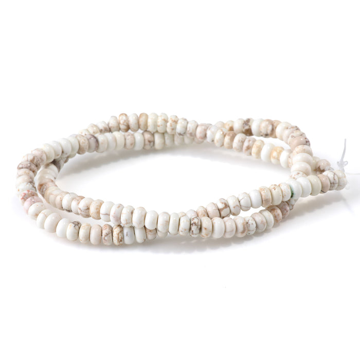 Magnesite 3x6mm Rondelle Bead - 15-16 Inch