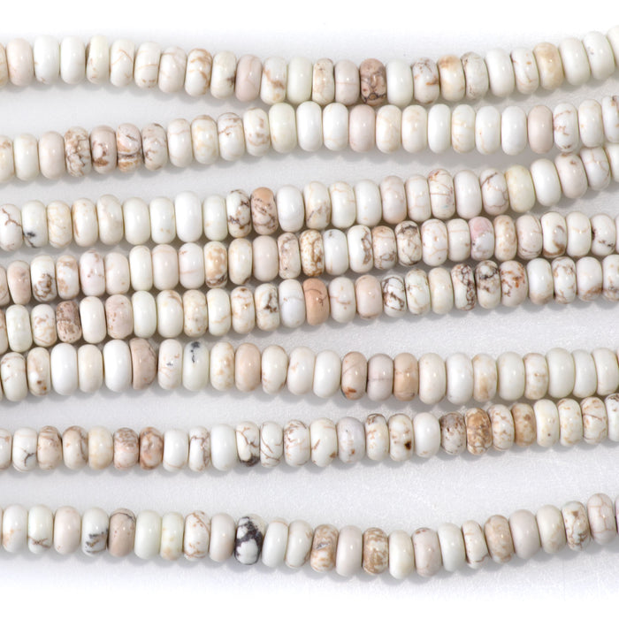 Magnesite 3x6mm Rondelle Bead - 15-16 Inch
