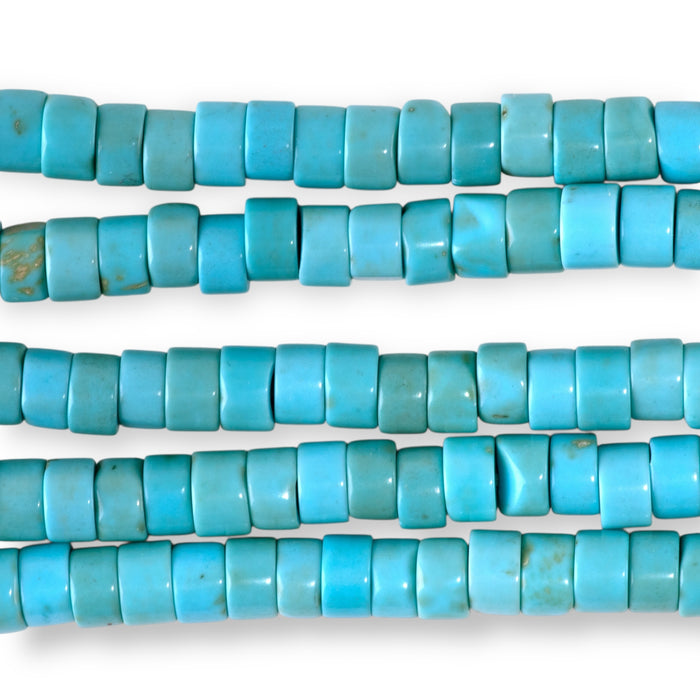 Magnesite 4mm Turquoise (Dyed) Heishi - 15-16 Inch