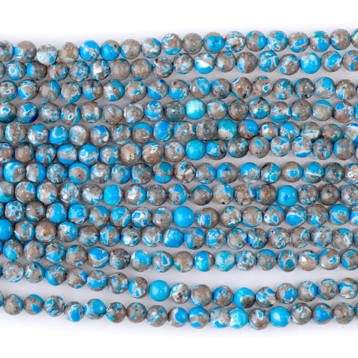 Magnesite (Dyed) Blue 4mm Round - 15-16 Inch