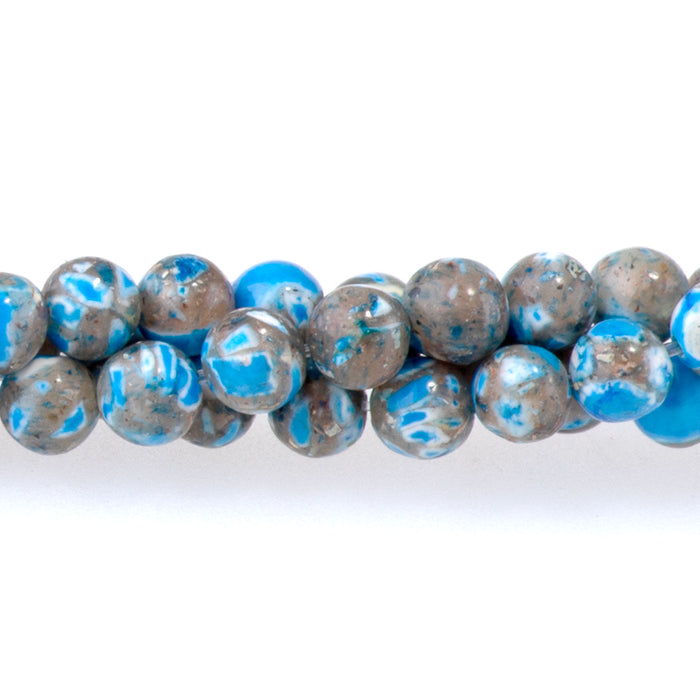 Magnesite (Dyed) Blue 4mm Round - 15-16 Inch