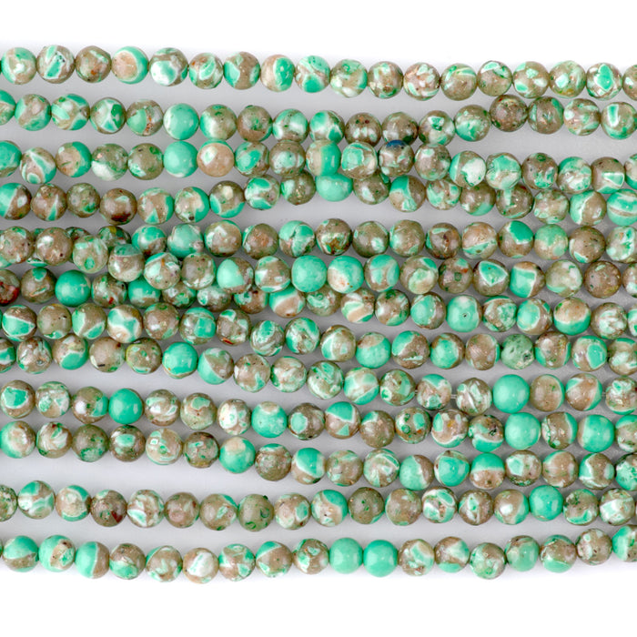 Magnesite (Dyed) Green 4mm Round - 15-16 Inch