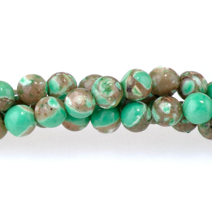 Magnesite (Dyed) Green 4mm Round - 15-16 Inch