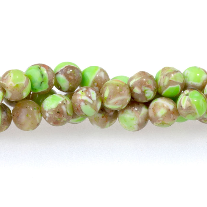 Magnesite (Dyed) Lime Green 4mm Round - 15-16 Inch