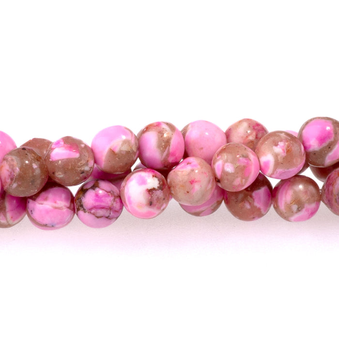 Magnesite (Dyed) Hot Pink 4mm Round - 15-16 Inch
