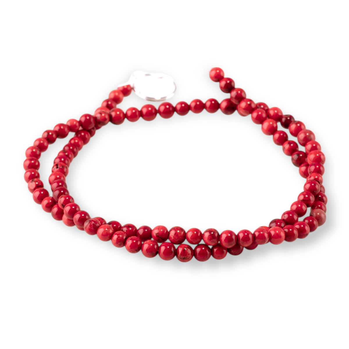Magnesite 4mm Red (Dyed) Round - 5-16 Inch — Dakota Stones