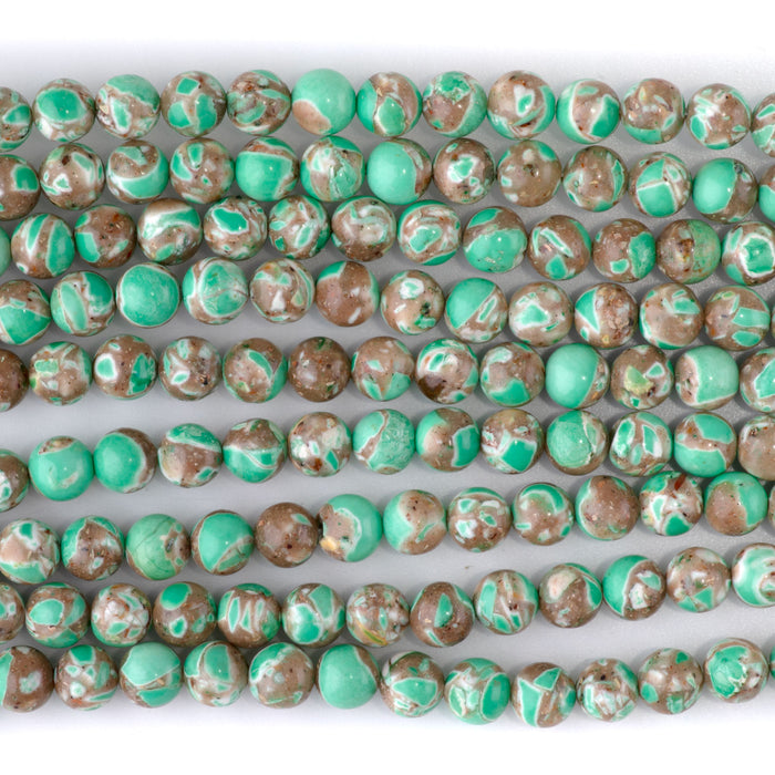 Magnesite (Dyed) Green 6mm Round - 15-16 Inch