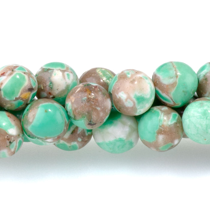 Magnesite (Dyed) Green 6mm Round - 15-16 Inch