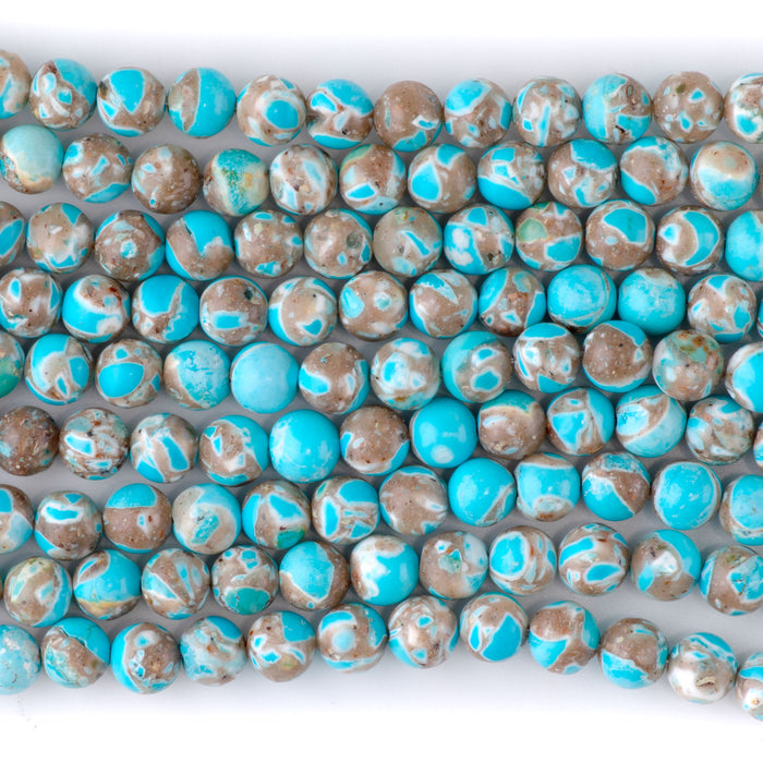 Magnesite (Dyed) Turquoise Blue 6mm Round - 15-16 Inch