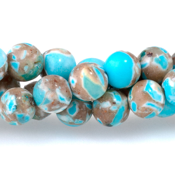 Magnesite (Dyed) Turquoise Blue 6mm Round - 15-16 Inch