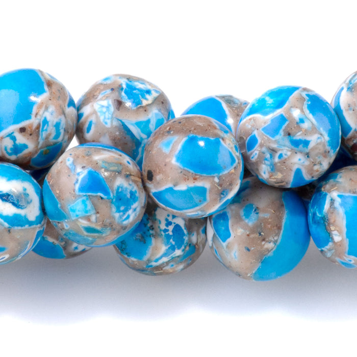 Magnesite (Dyed) Blue 8mm Round - 15-16 Inch