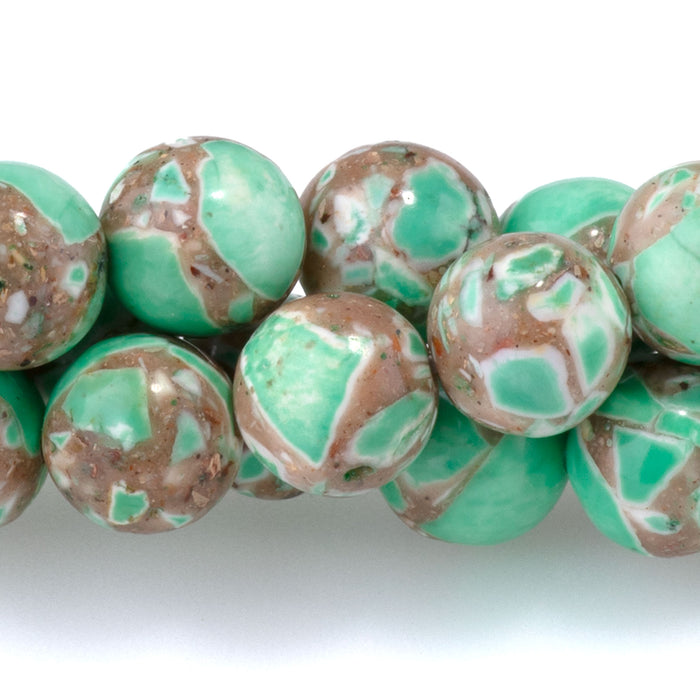 Magnesite (Dyed) Green 8mm Round - 15-16 Inch