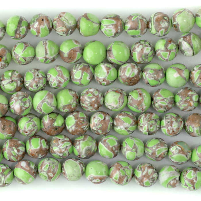 Magnesite (Dyed) Lime Green 8mm Round - 15-16 Inch