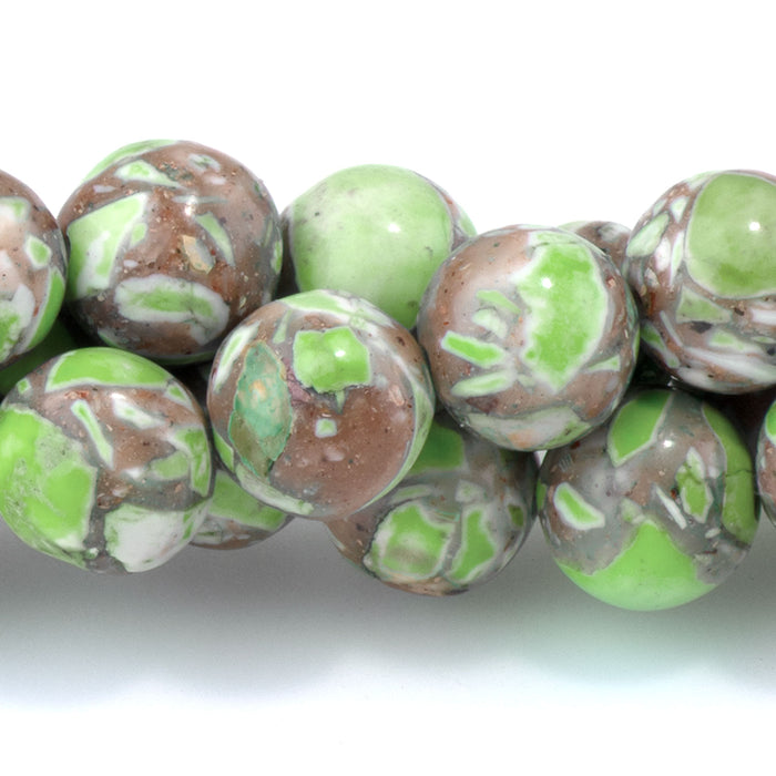 Magnesite (Dyed) Lime Green 8mm Round - 15-16 Inch