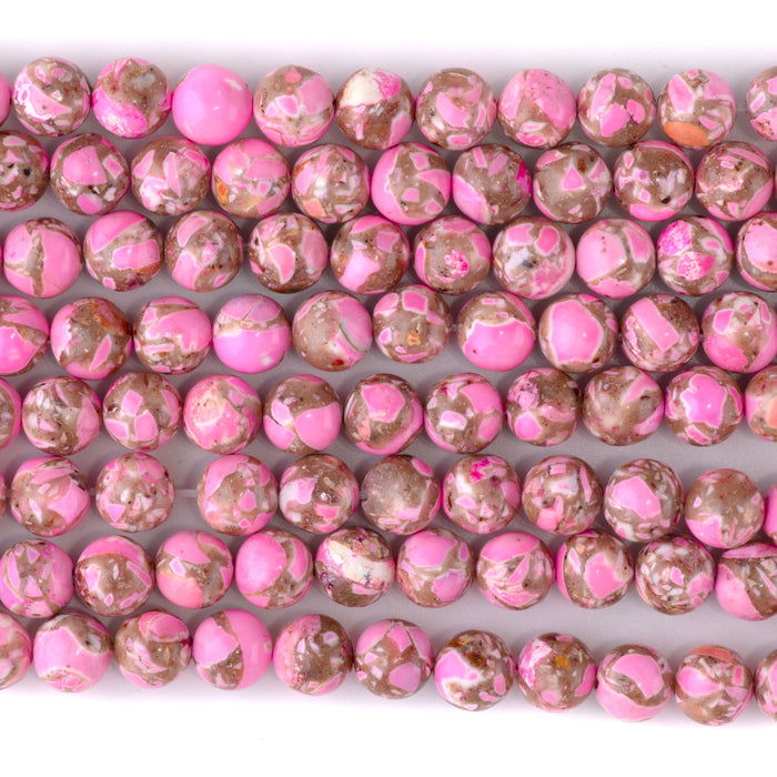 Magnesite (Dyed) Hot Pink 8mm Round - 15-16 Inch