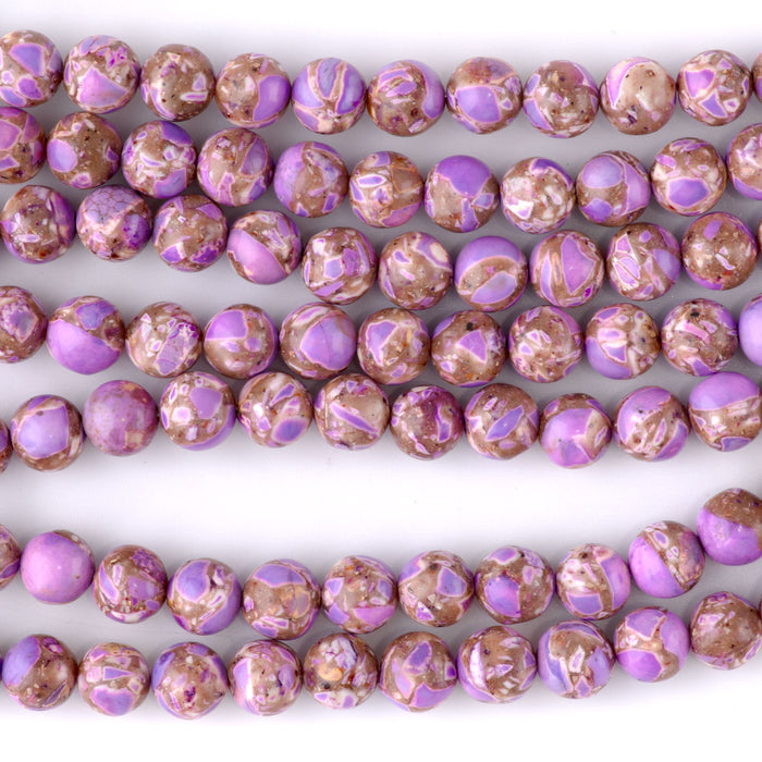 Magnesite (Dyed) Purple 8mm Round - 15-16 Inch