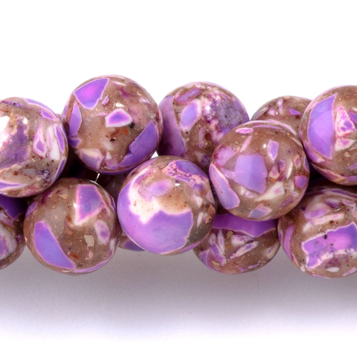 Magnesite (Dyed) Purple 8mm Round - 15-16 Inch