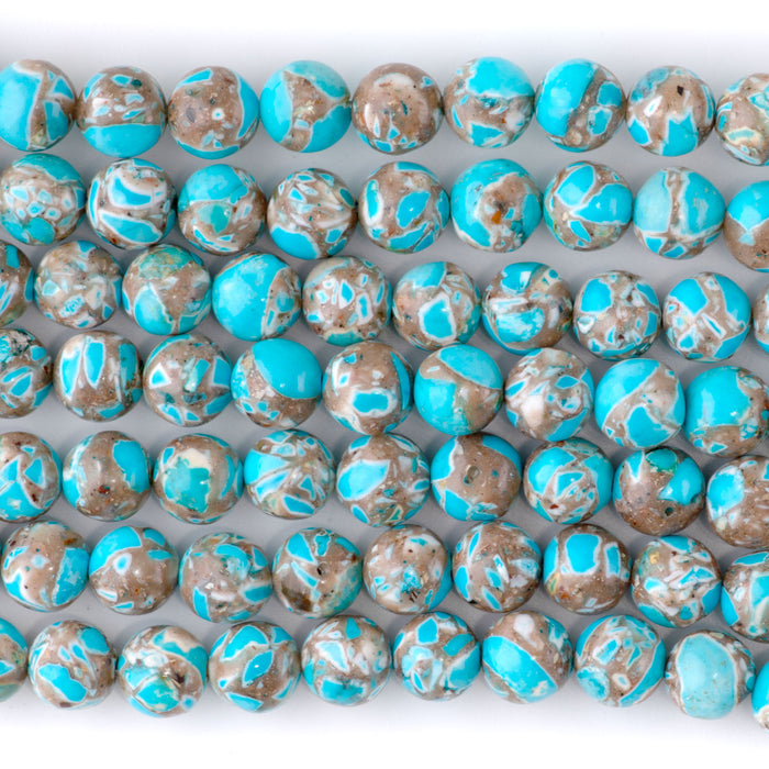 Magnesite (Dyed) Turquoise Blue 8mm Round - 15-16 Inch