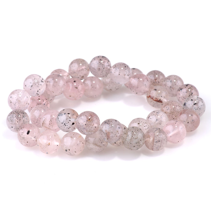 Pink Mica 10mm Round A Grade - 15-16 Inch