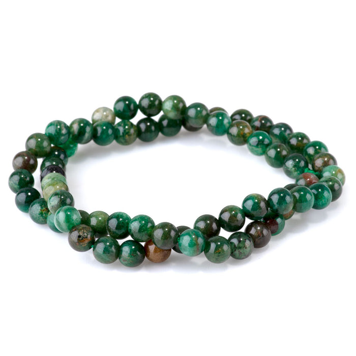 Mica 6mm Round Green - Limited Editions - 15-16 inch