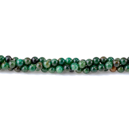 This is a Dakota Stones 6mm Mica Green Gemstone strand with round beads.