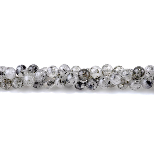 This is a Dakota Stones 8mm Black Mica Gemstone strand with A grade round beads in 15-16 inch strand.