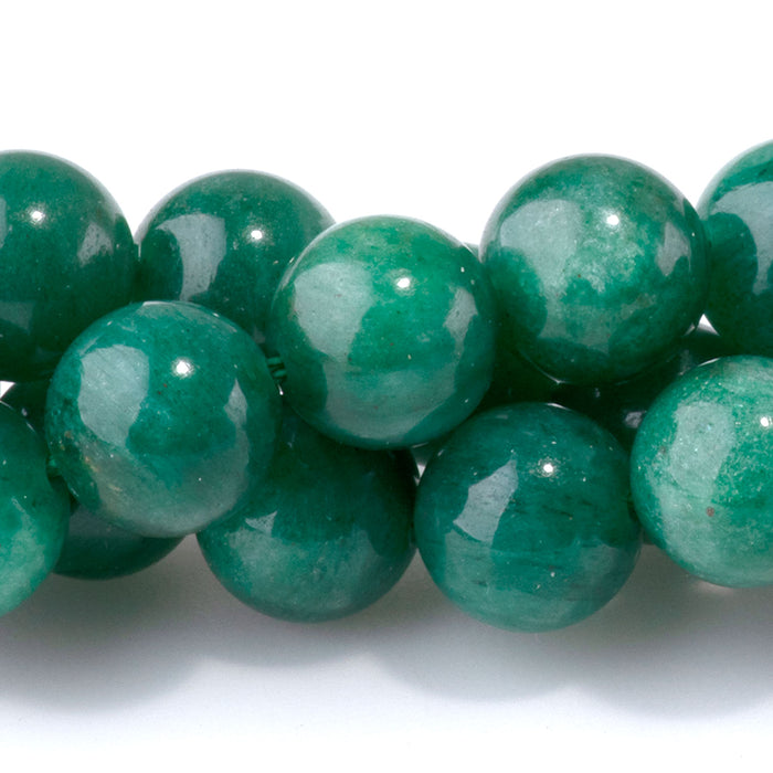 Green Mica 8mm Round A Grade - 15-16 Inch