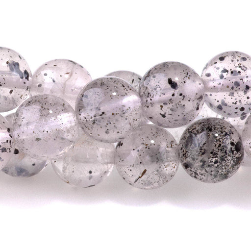This is a Dakota Stones 8mm Pink Mica Quartz Gemstone strand with A grade round beads in 15-16 inch strand.