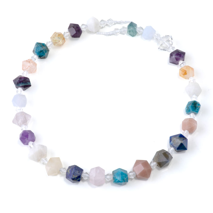 Mixed Stone 10x14-15x20mm Graduated Side Drilled Points - 15-16 Inch